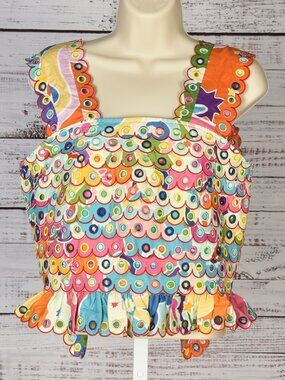 Celia Bernardo Maia Multi-Colored Sleeveless Top Size M